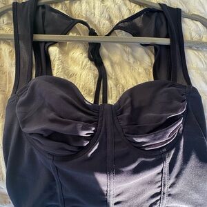 Black Bustier crop Top